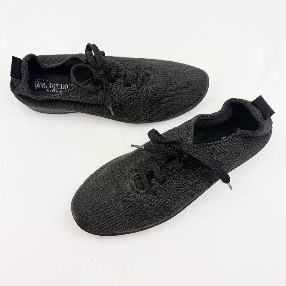 Arcopedico LS Black Knit Mesh Fabric Lace Up Walking Shoes